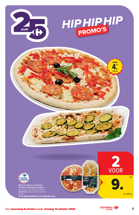 Gamma pizza's en pinsa's Traiteur Trattoria Carrefour