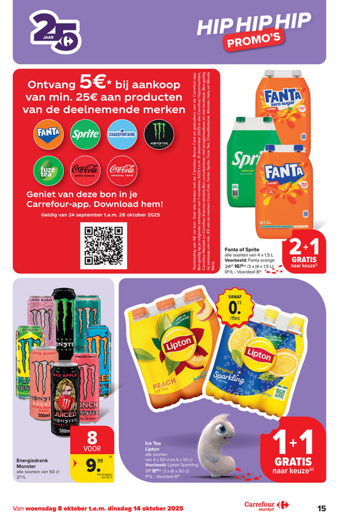 Ontvang 5€* bij aankoop van min. 25€ aan producten van de deelnemende merken