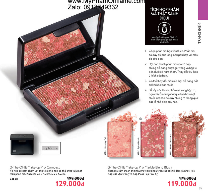 blush on marble oriflame