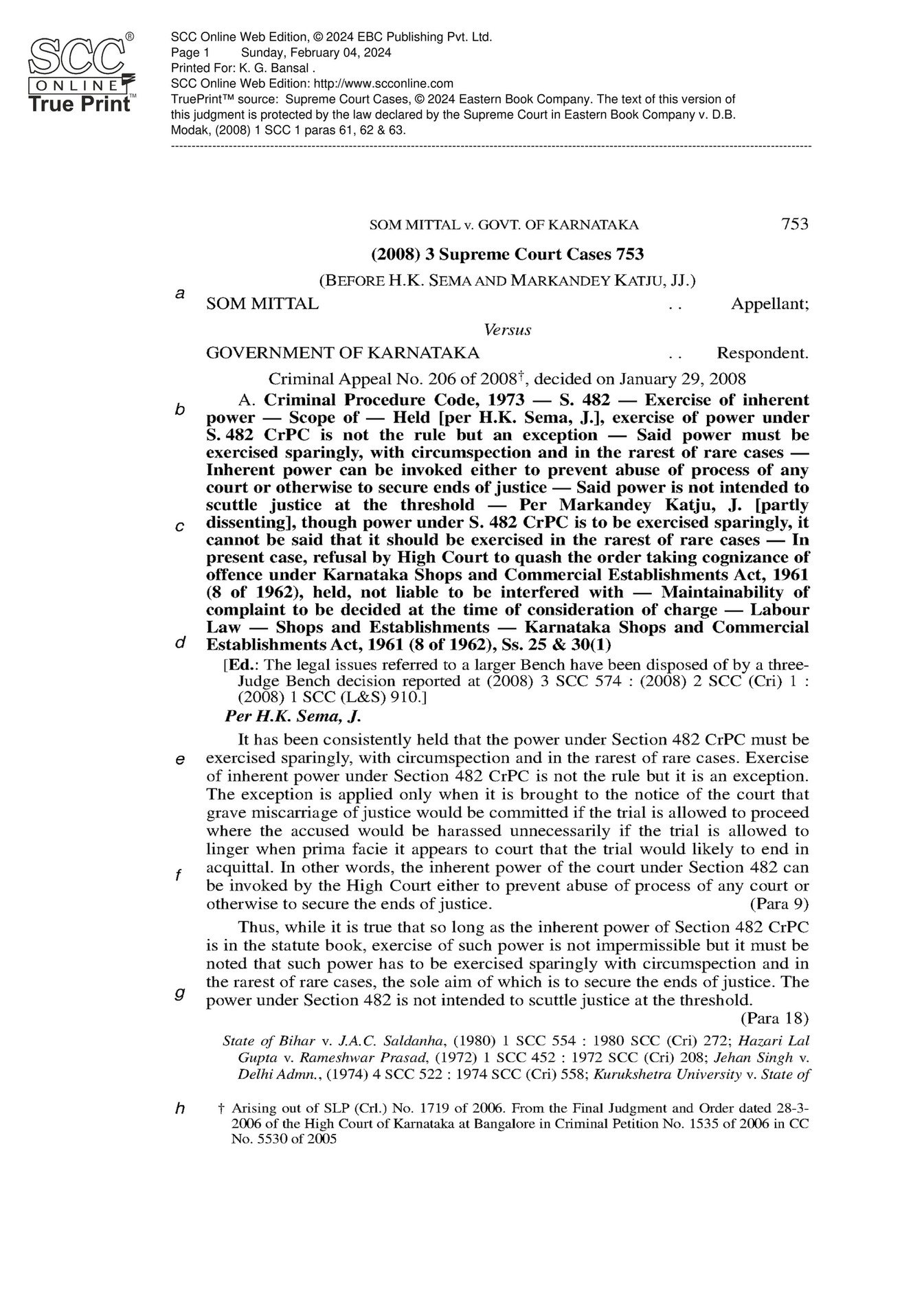 Ajay amitabh suman som mittal vs gov of karnataka 59 page 1