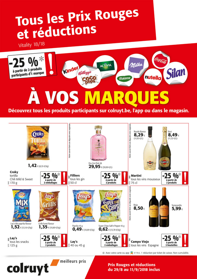 Folder Colruyt du 29/08/2018 au 11/09/2018 - Prix rouges