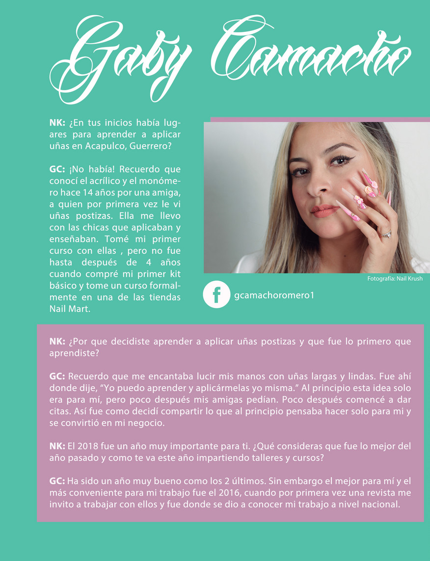 Nail Krush E-zine - NK #7 GABY CAMACHO - Página 6-7 - Creado con  Publitas.com, image size:876x1143