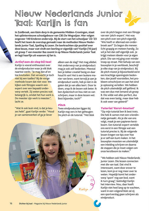 Noordhoff Basisonderwijs Magazine Nieuw Nederlands Junior Pagina