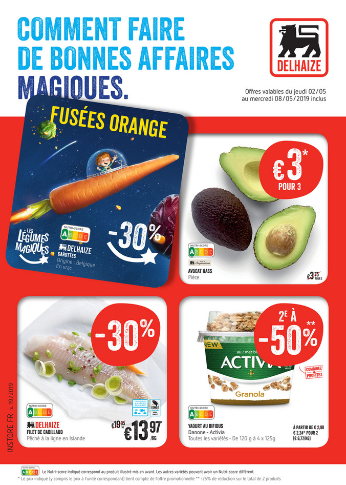 Folder Delhaize du 02/05/2019 au 08/05/2019 - Promotions de la semaine 19