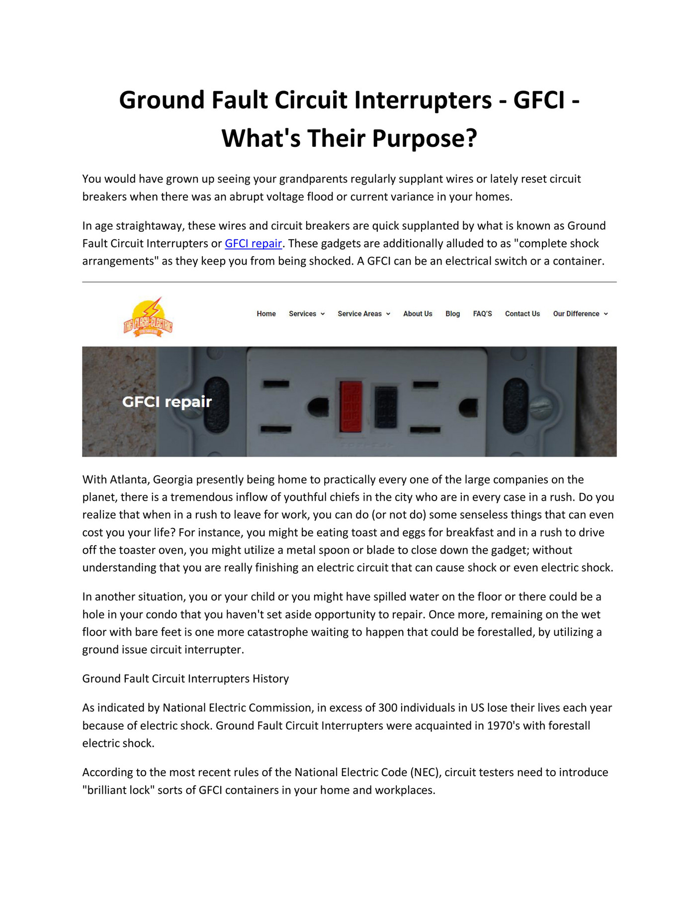 cam heating Ground Fault Circuit Interrupters GFCI What's Their