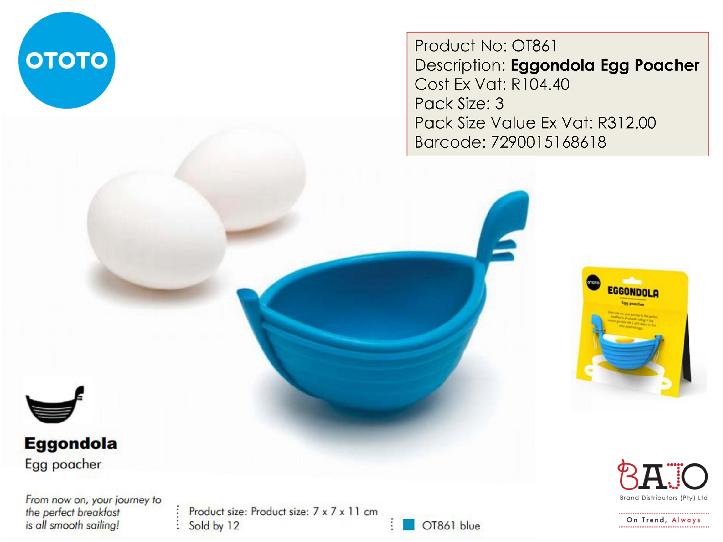 OTOTO Eggondola Egg Poacher