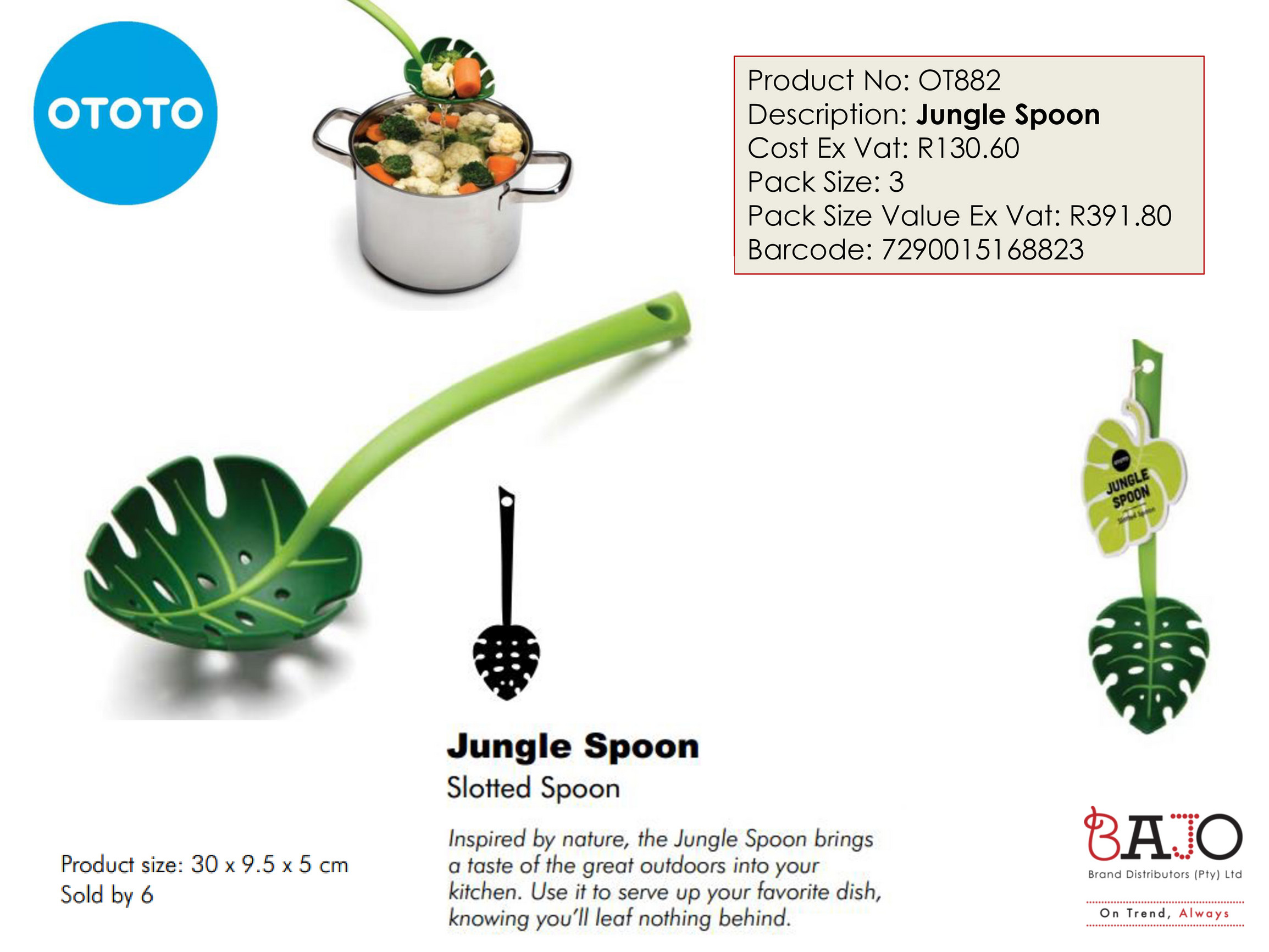 OTOTO Jungle Spoon Slotted Spoon