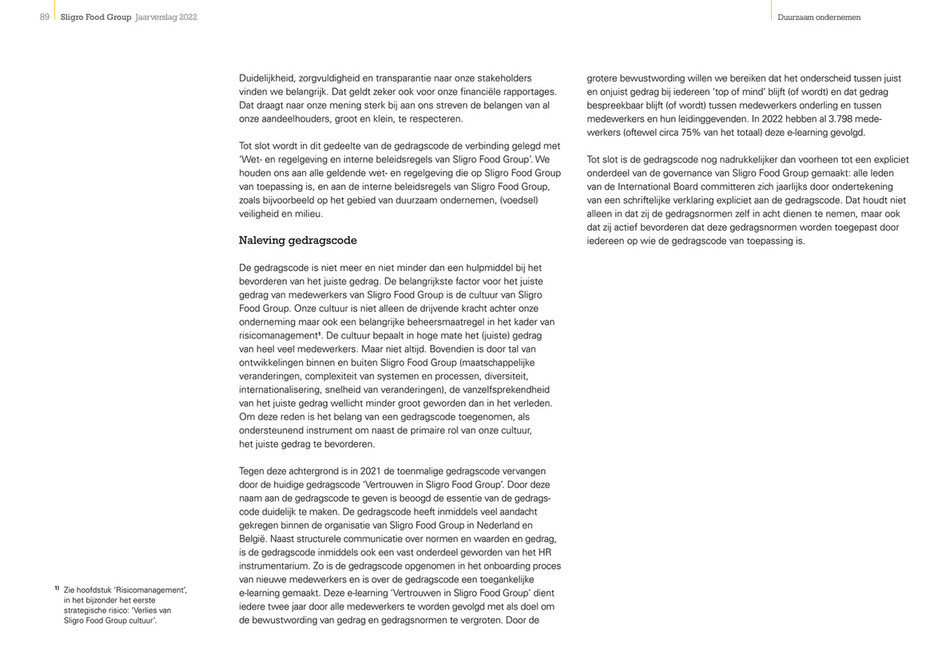 Jaarverslag Sligro Food Group 2022 - Pagina 88