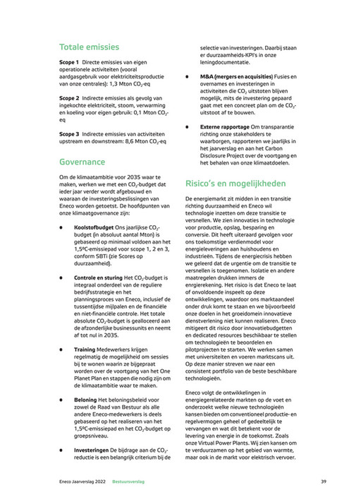 Eneco Jaarverslag 2022 - Page 38-39