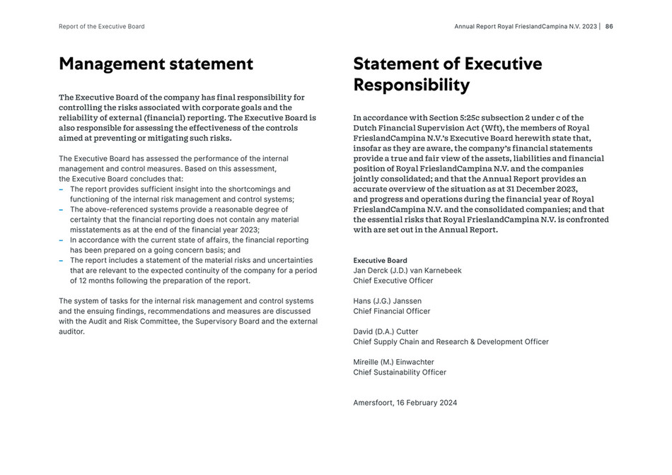 cfreport - FrieslandCampina Annual Report 2023 - Page 85