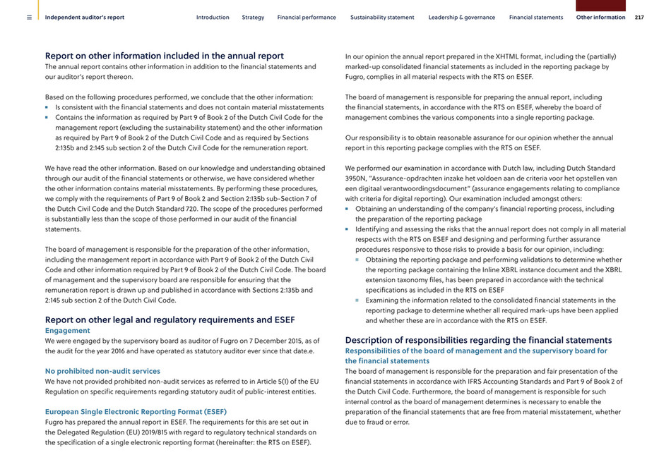Xhtml Format Financial Statements cfreport - fugro-annual-report-2024 - Page 219