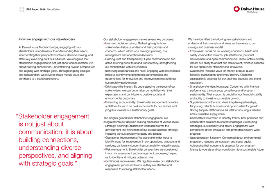 Daiwa Sustainability Report 2024 - Page 16