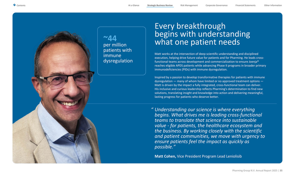 Jordan Matteson Rph cfreport - Pharming Annual Report 2025 - Page 34