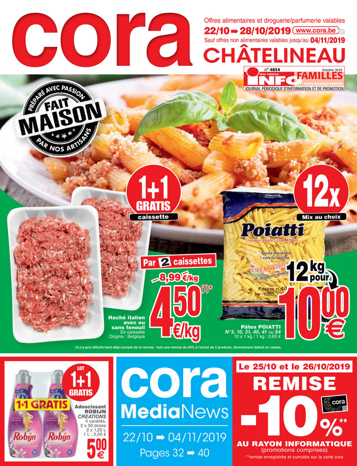 Folder Cora du 22/10/2019 au 04/11/2019 - Chatelineau