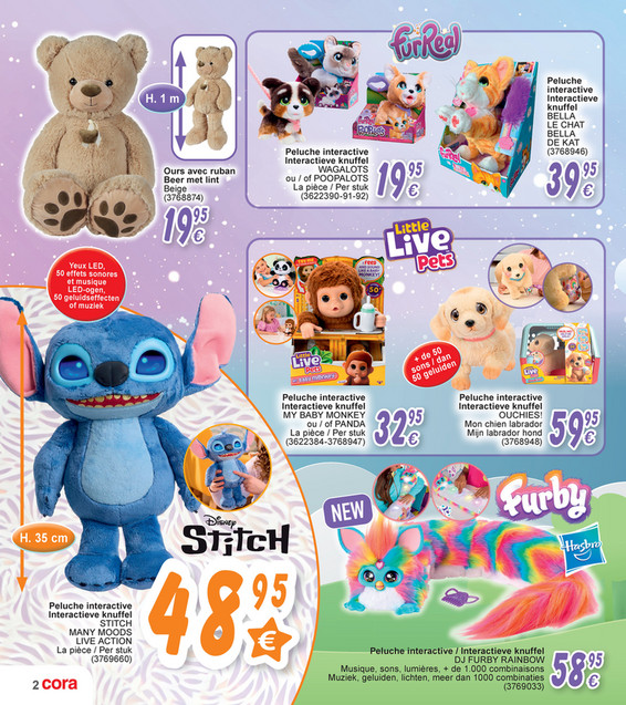 Ours avec ruban Beer met lint Beige (3768874)