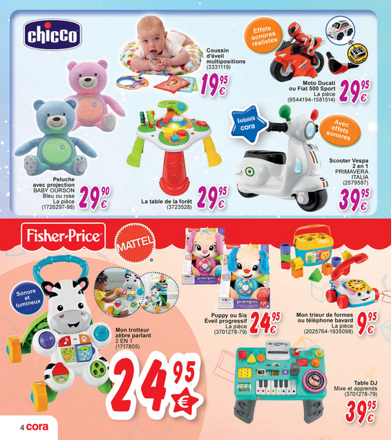 Peluche avec projection BABY OURSON Bleu ou rose