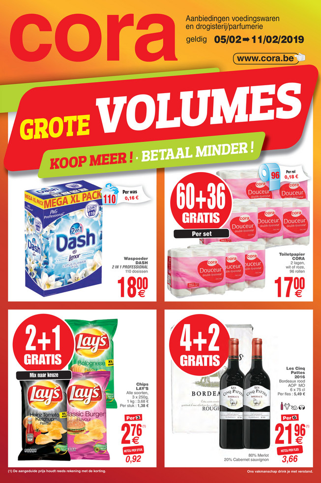 Cora folder van 05/02/2019 tot 11/02/2019 - Grote volumes
