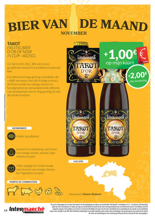 TAROT FRUITIG BIER D'OR OF NOIR IN CLIP - 4X25CL