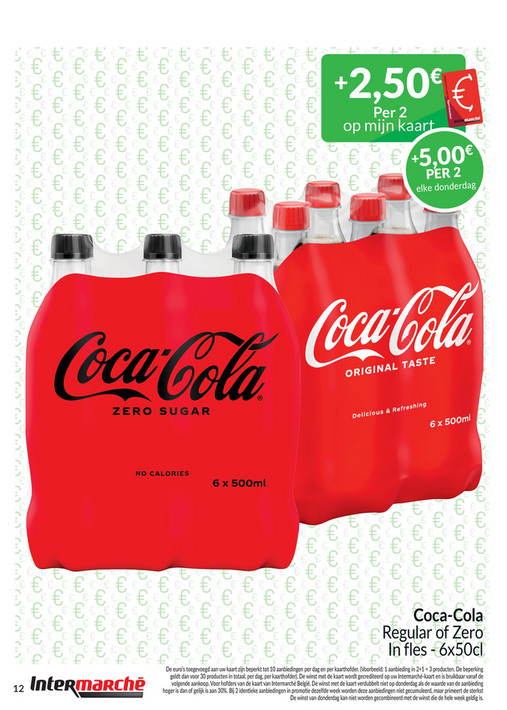 Coca-Cola Regular of Zero In fles - 6x50cl