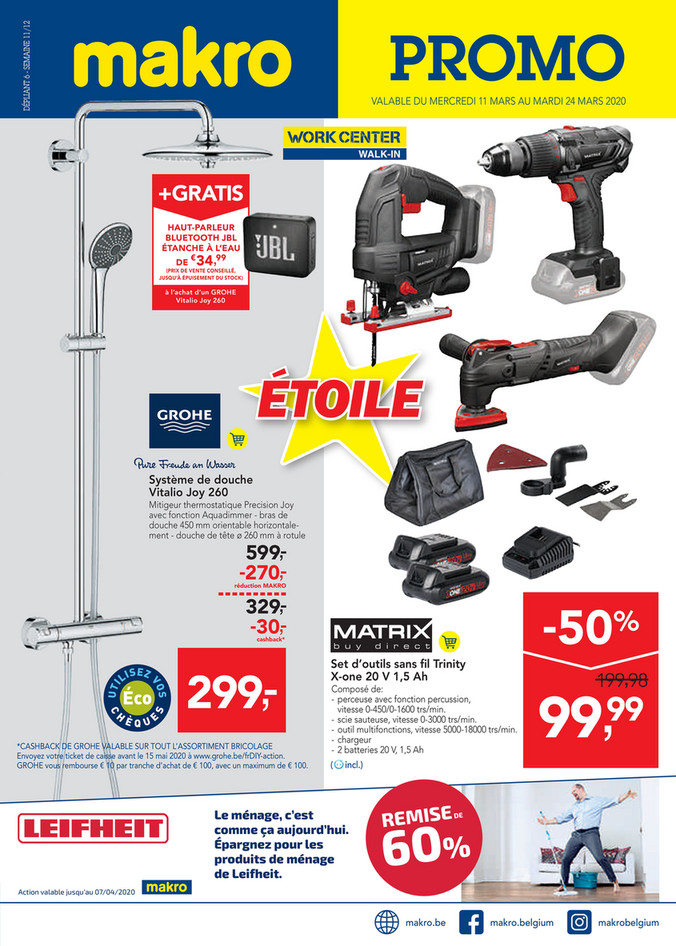 Folder Makro du 11/03/2020 au 24/03/2020 - Promotions de la semaine 11 non-food