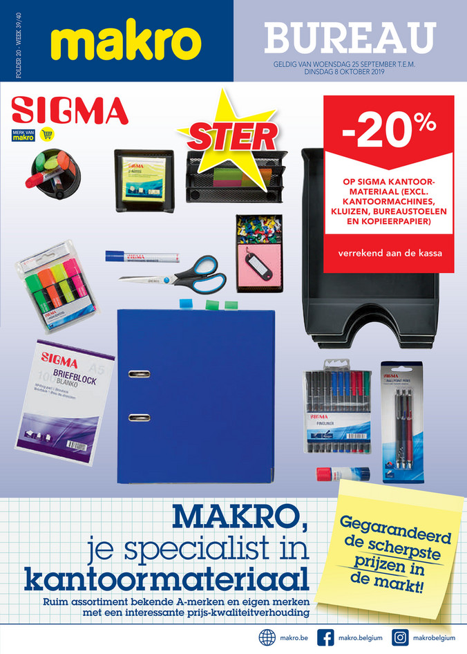 Makro folder van 25/09/2019 tot 08/10/2019 - Office