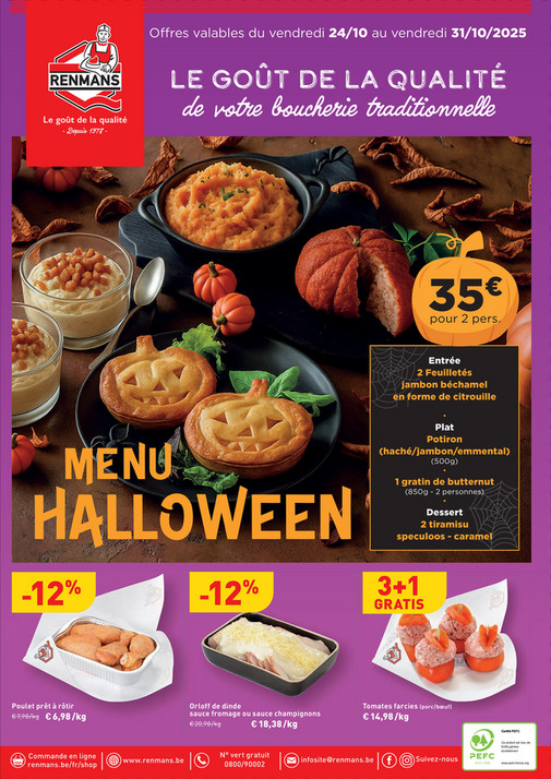 MENU HALLOWEEN