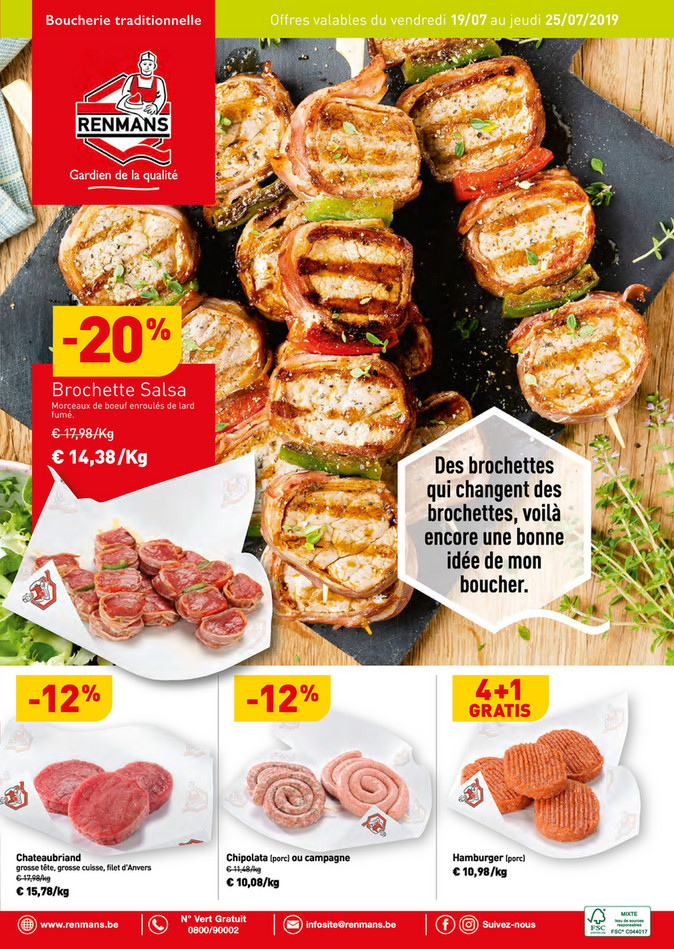 Folder Renmans du 19/07/2019 au 25/07/2019 - Promotions de la semaine 28