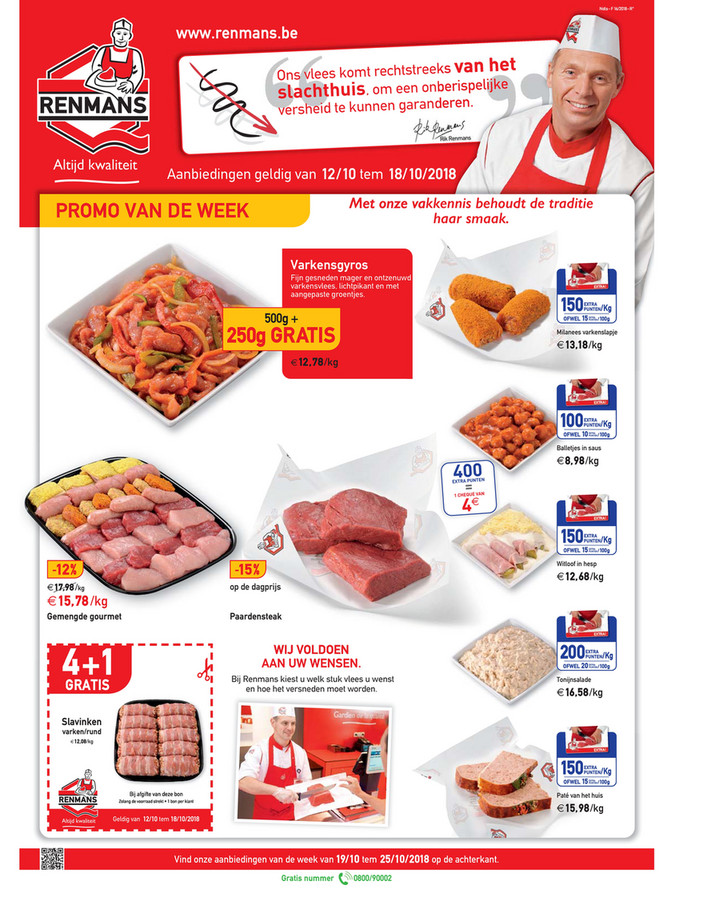 Renmans folder van 12/10/2018 tot 18/10/2018 - Weekpromoties 41