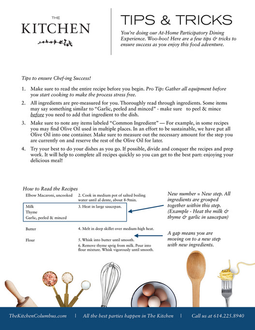 Helpful Kitchen Notes The Kitchen - Friendship Soleil Recipe Template - Page 1