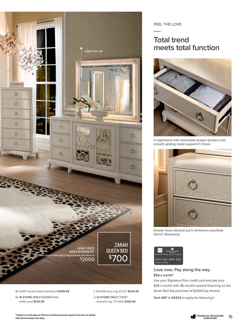 Zarah deals bedroom set