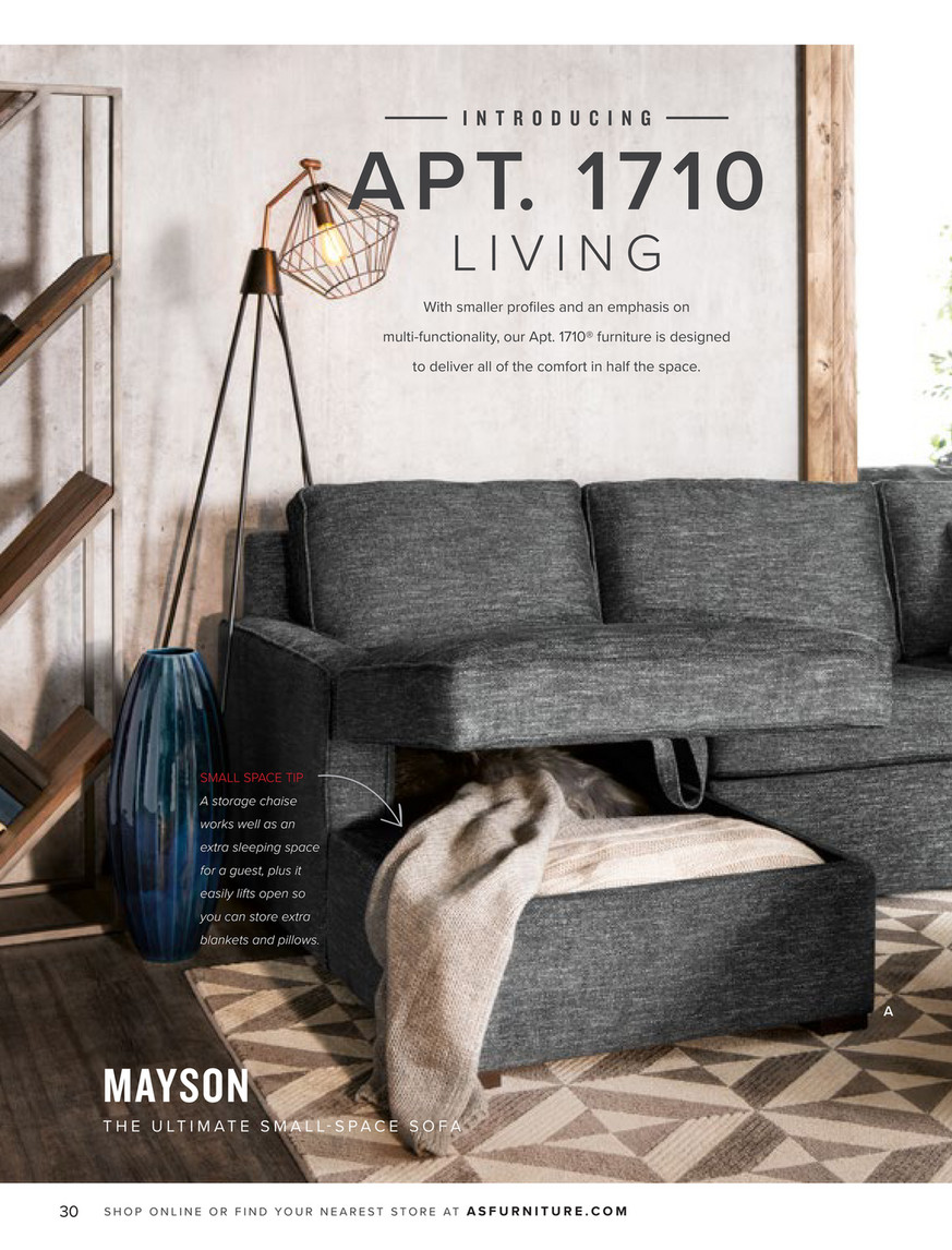 small 2 piece sectional on American Signature Furniture September 2018 Look Book American Signature Furniture Mayson 2 Piece Sectional With Left Facing Chaise Navy