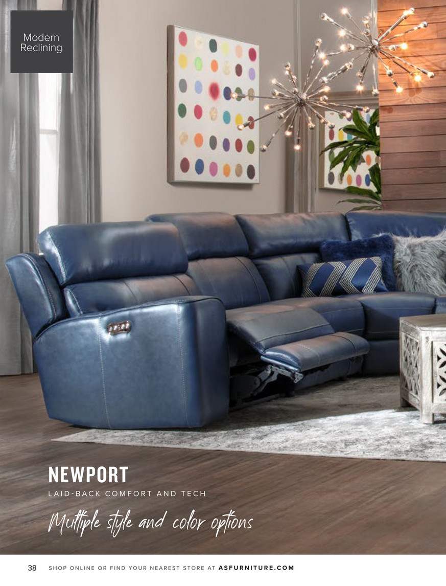 Newport store reclining sectional