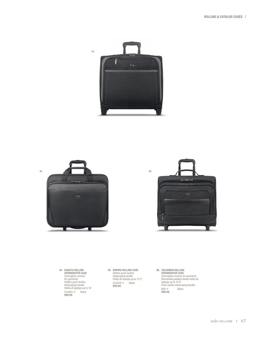 solo dakota rolling case