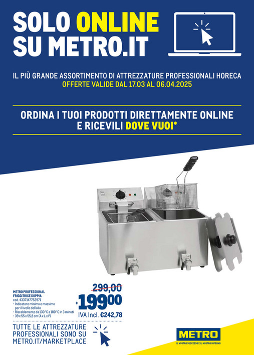 Offerte solo online su Metro.it