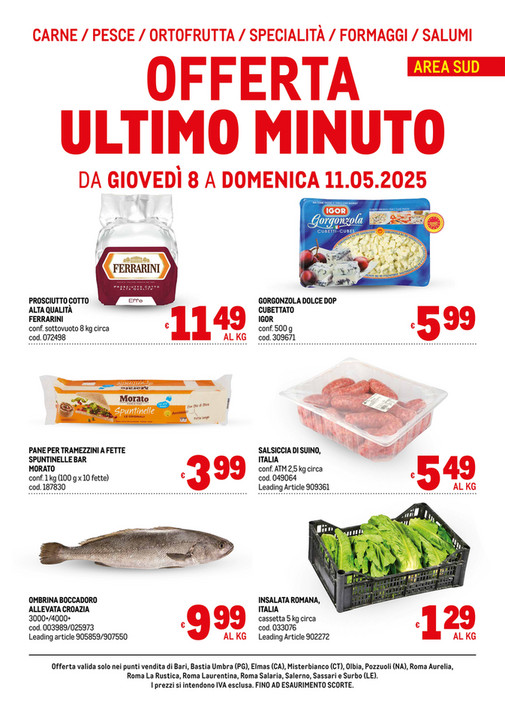Offerte freschissimi Area Sud