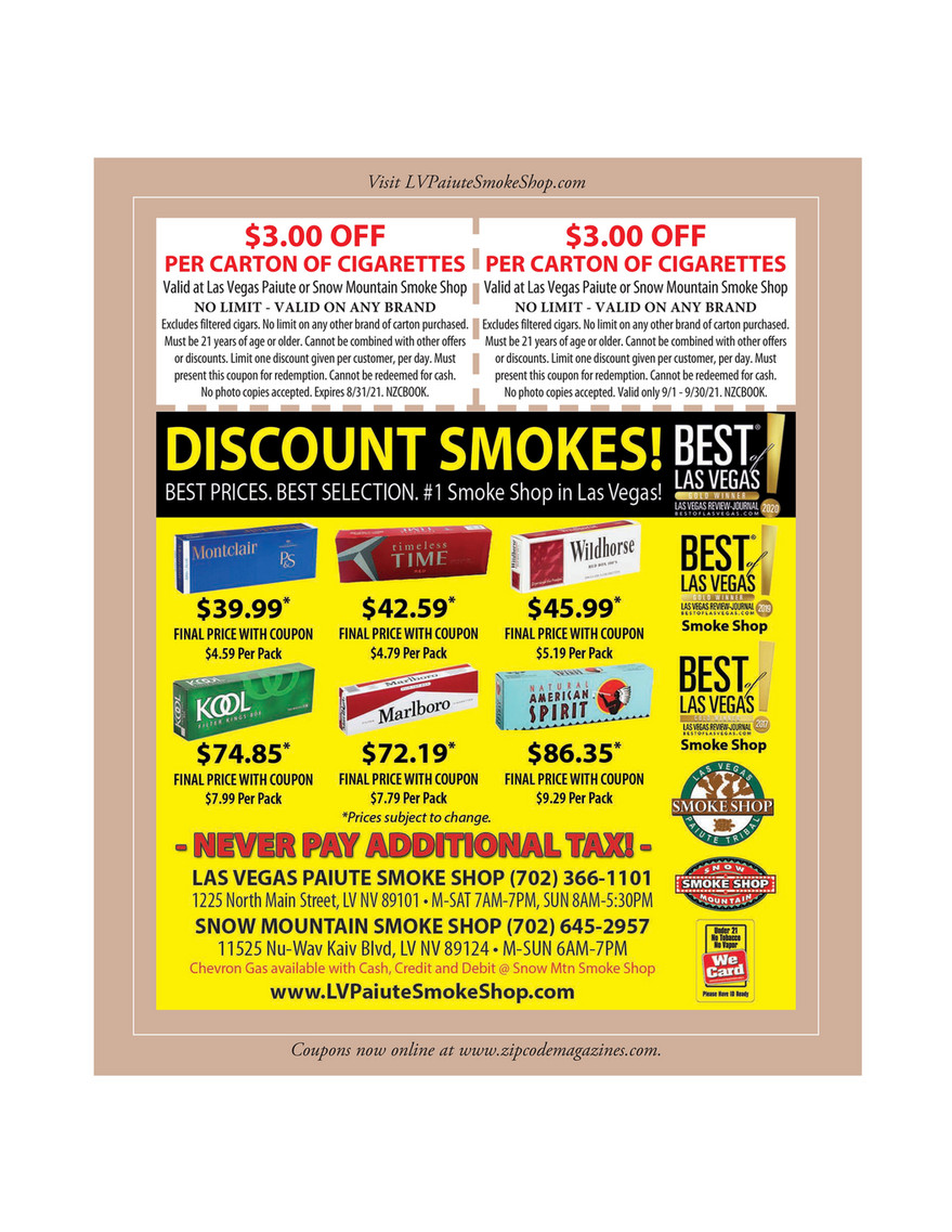 price of cigarettes in las vegas Pinpoint Publications LLC - 89130