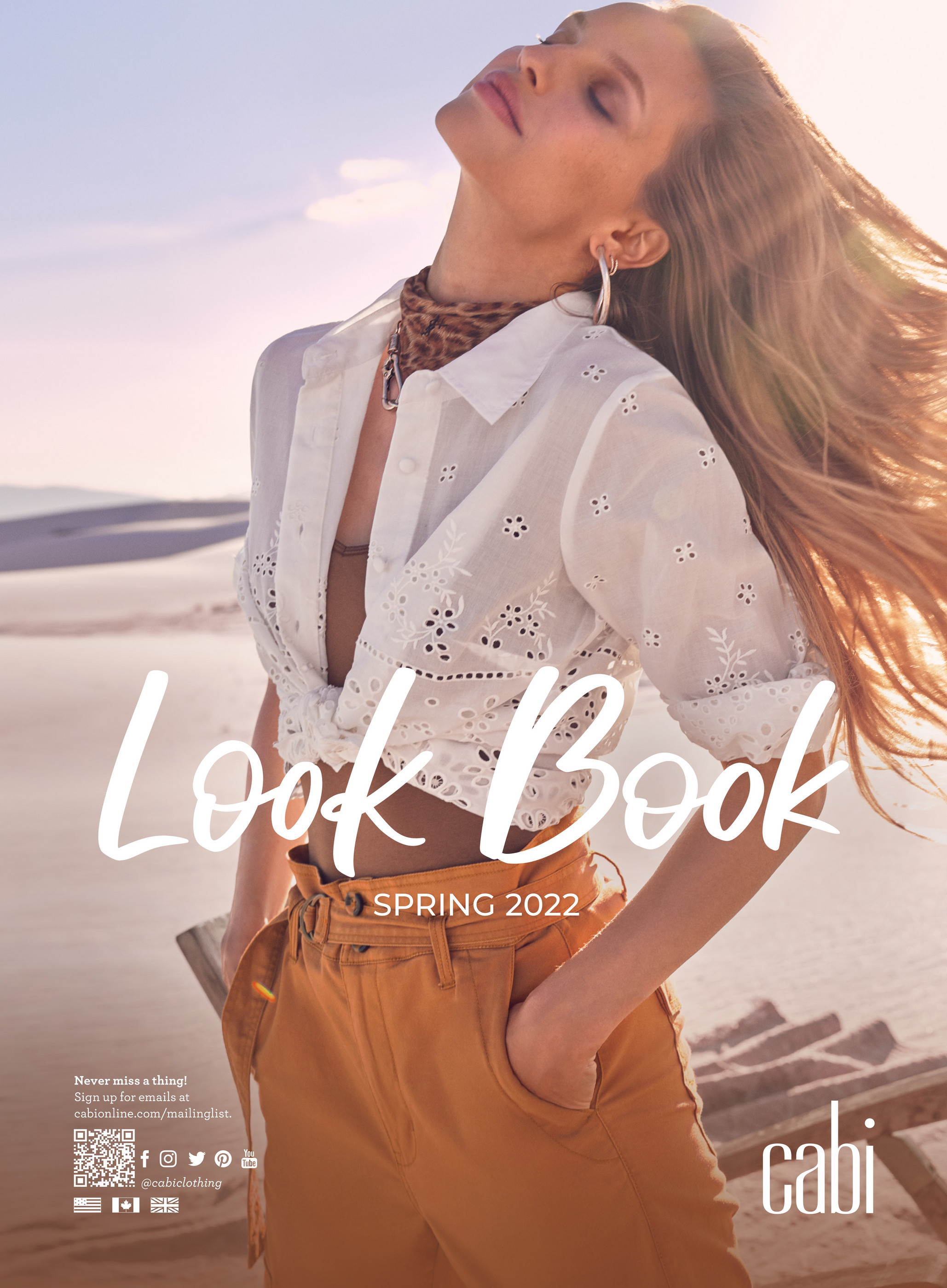 Cabi Spring 2022 Lookbook Pdf, Featured items: Take 5 Topper, Kelly Top,  Plait Belt, 5 th Avenue Jean.
