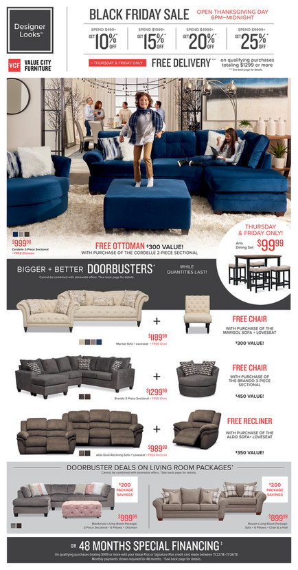 black friday furniture sales, ad & deals 2018 | value city