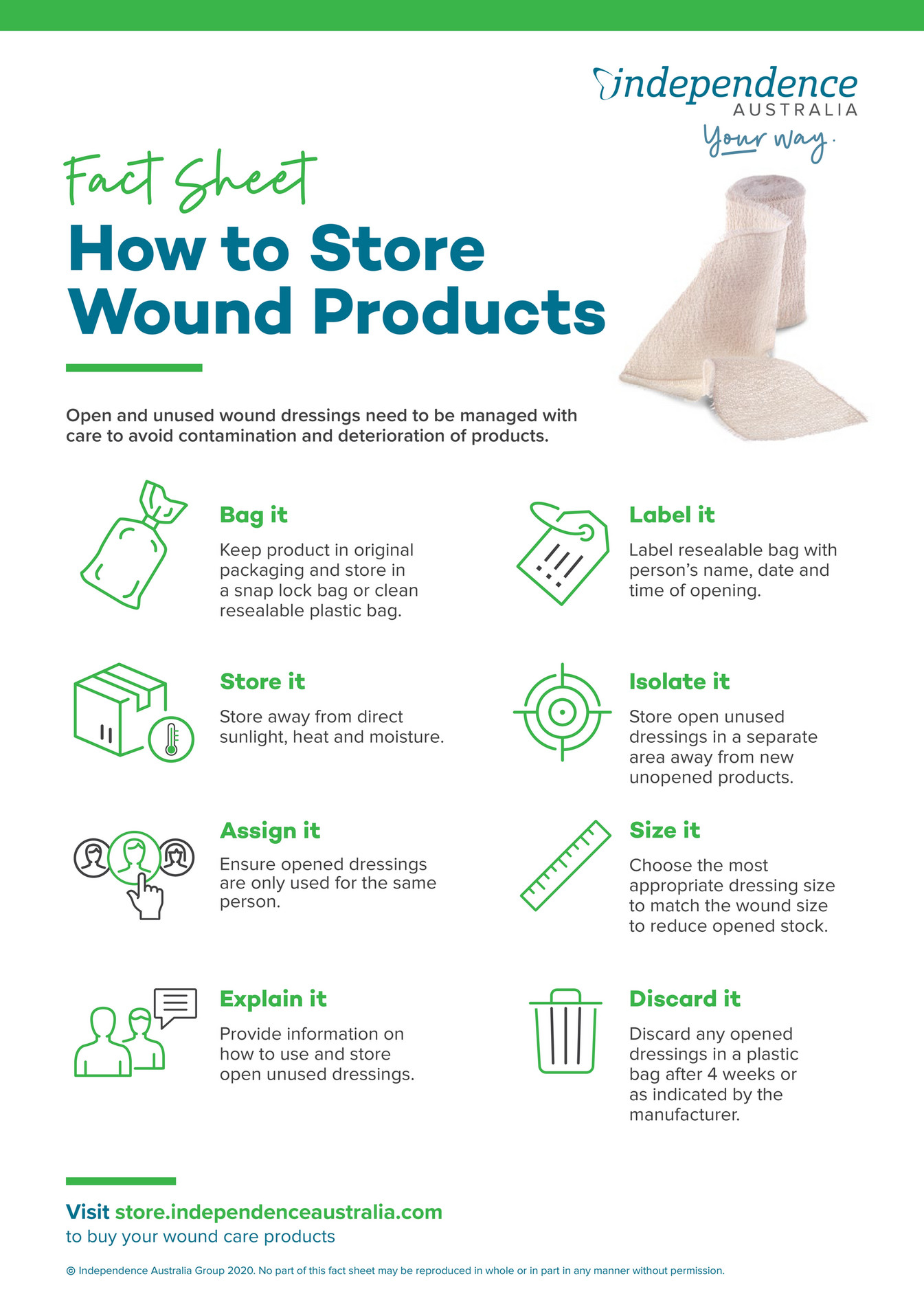 Independence Australia - How to Store Wound Care Products - Page 1