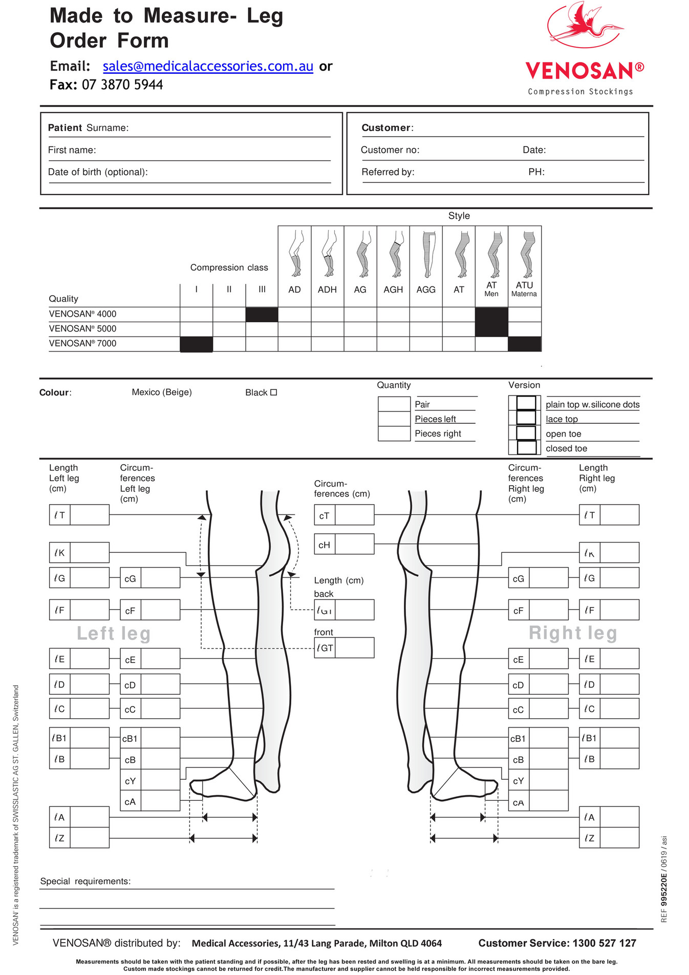 Independence Australia - Venosan Custom order form_legs_270520 - Page 1