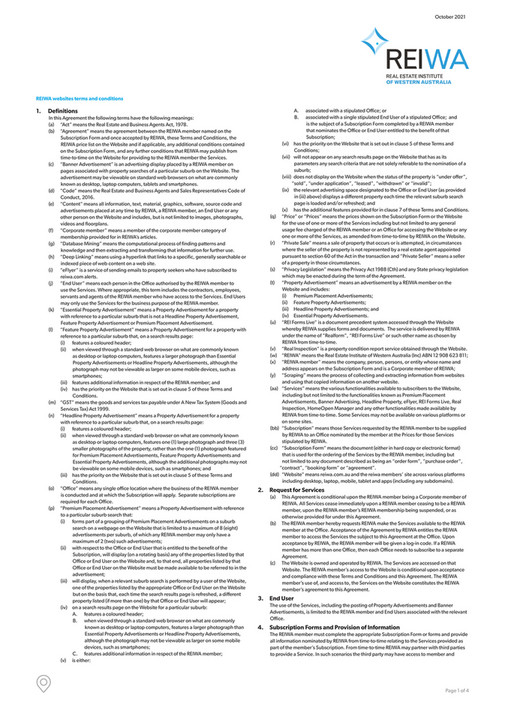 REIWA reiwa_websites_terms_and_conditions Page 1