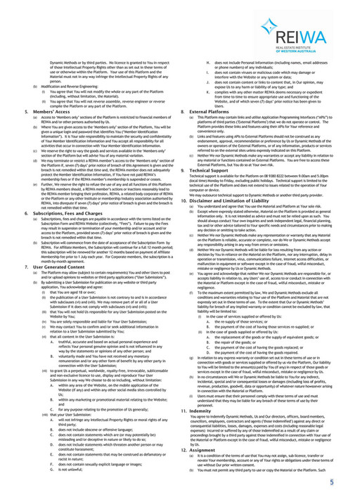 REIWA reiwa_websites_terms_and_conditions Page 5