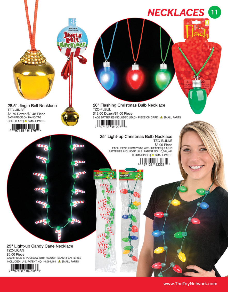 Christmas Lights Necklace | Light Up Christmas Necklace