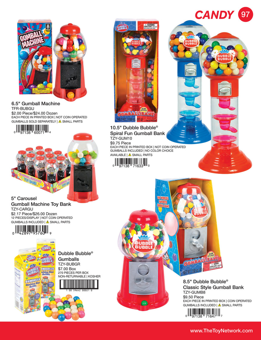 Dubble Bubble® Spiral Fun Gumball Machine Bank