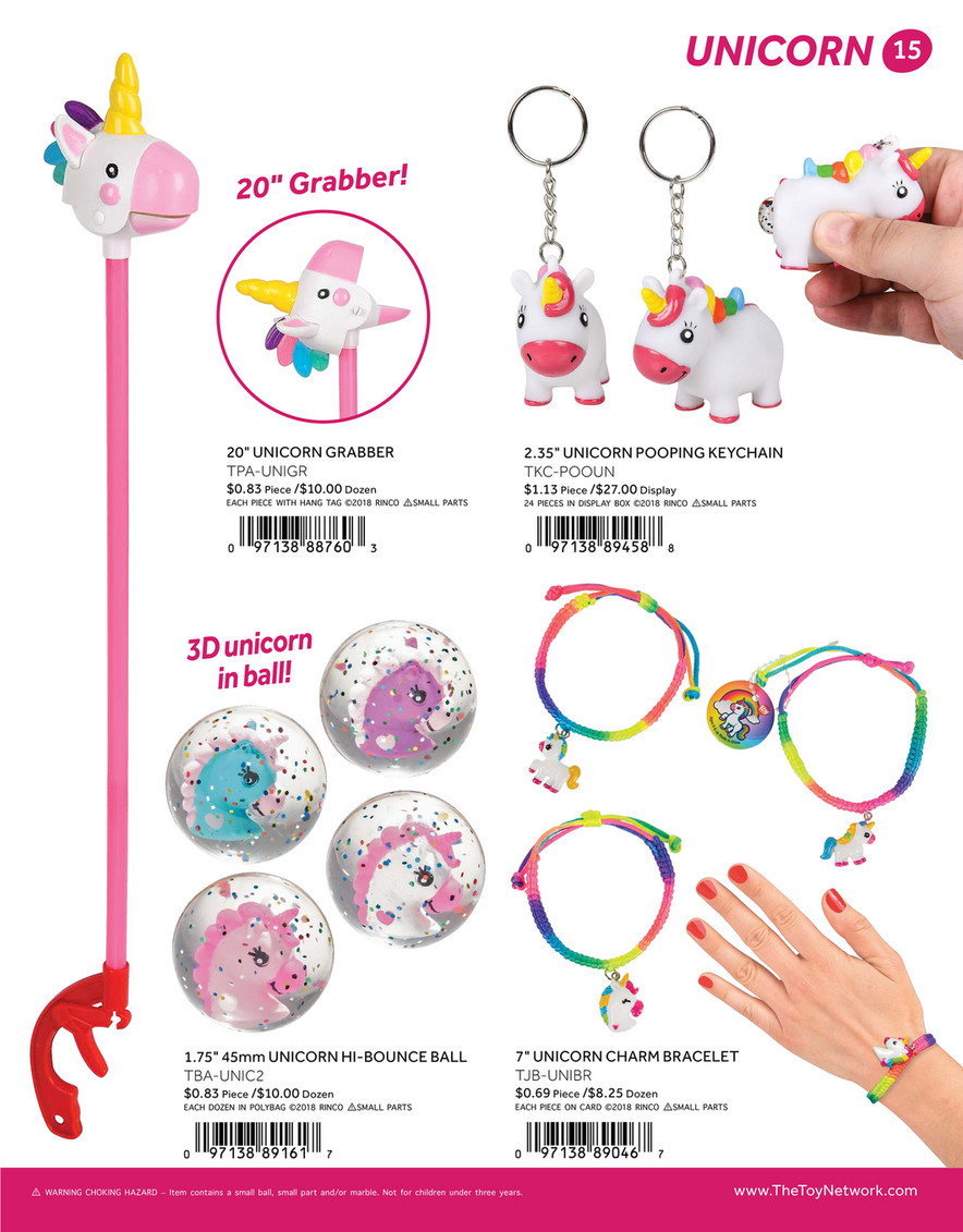 Unicorn Poop Squeeze Toy Keychains (Per Dozen)