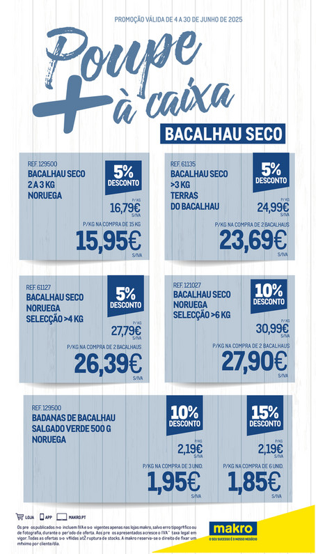 Poupe + à Caixa Especial Bacalhau Seco