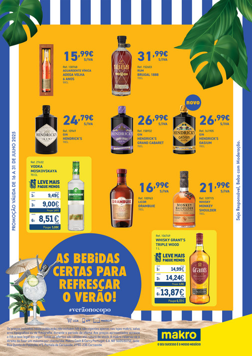 Monofolha PrimeDrinks - As Bebidas Certas para Refrescar o Verão