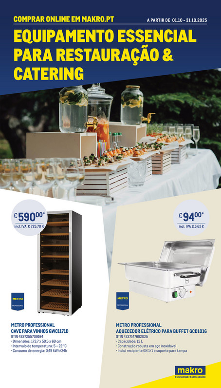Equipamento para restauração & catering – Marketplace da makro