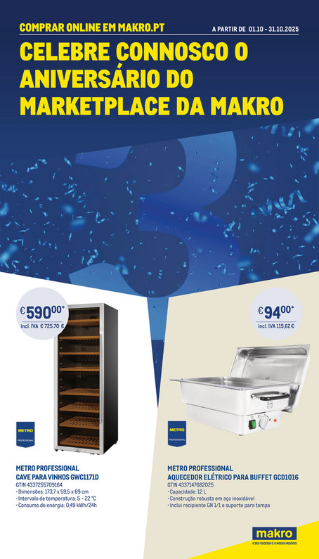 Equipamento para restauração & catering – Marketplace da makro