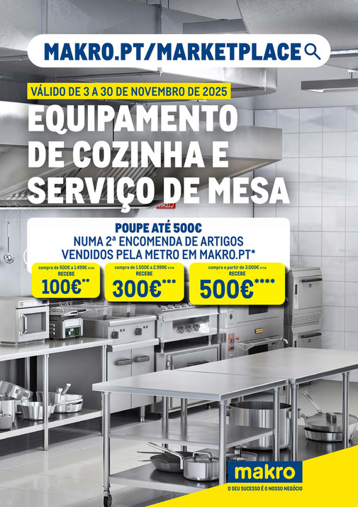 Equipamento de cozinha e serviço de mesa – Marketplace da makro